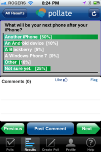 14 Oranges Pollate Mobile App Polling Question