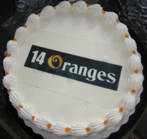 14 Oranges Birthday Cake for Anniversary