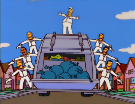 14 Oranges Simpsons Scene on Garbage Truck