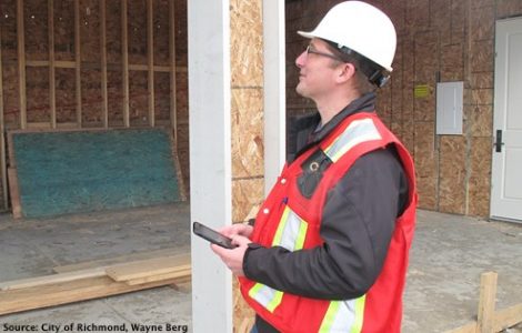 City of Richmond Building Inspector Using Metro Grove App