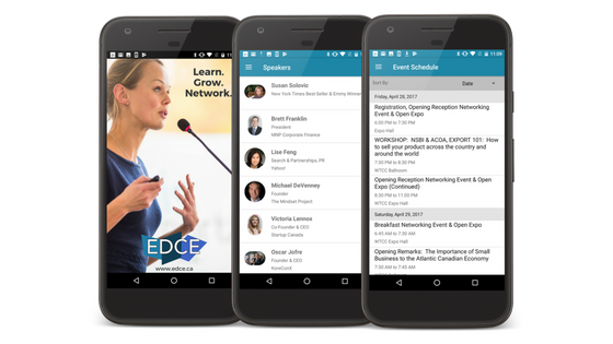 14 Oranges EDCE Conference App Feature Speaker Event Schedule pages