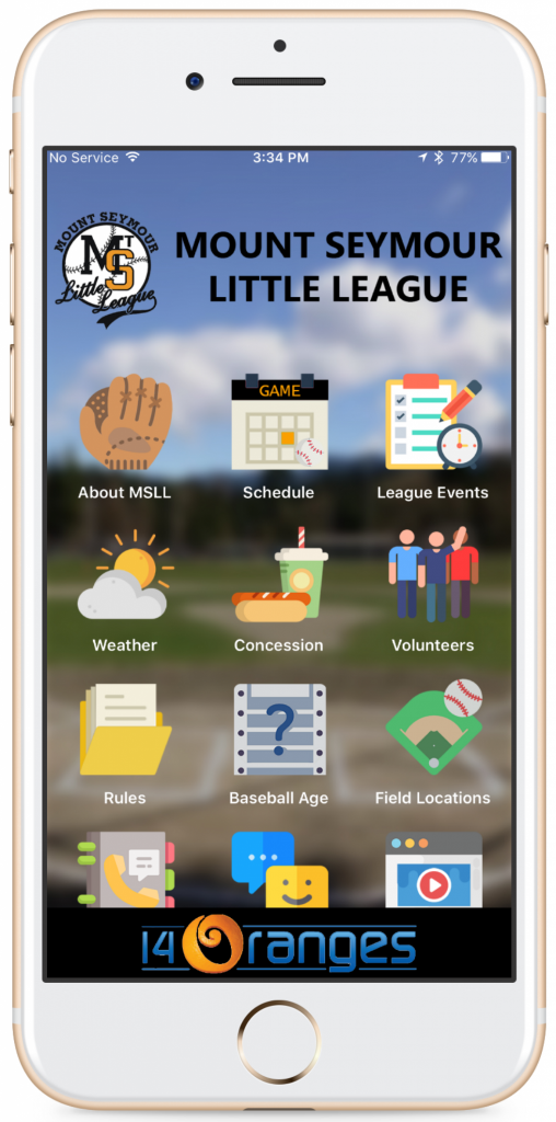 Info Grove App Mount Seymour Little League Association Feature Page