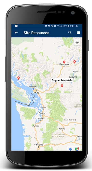 14 Oranges Orica Mobile App Map Screen