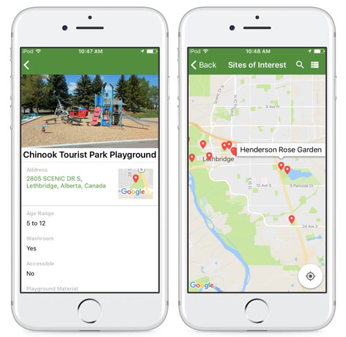 14 Oranges Info Grove App City Lethbridge Amenities and Amenities Map