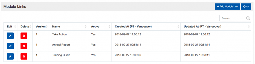 14 Oranges Info Grove App Module Links Page