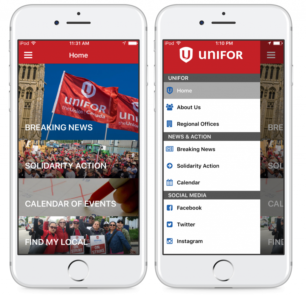 Unifor mobile app14 Oranges Info Grove Unifor Mobile App Feature and Menus
