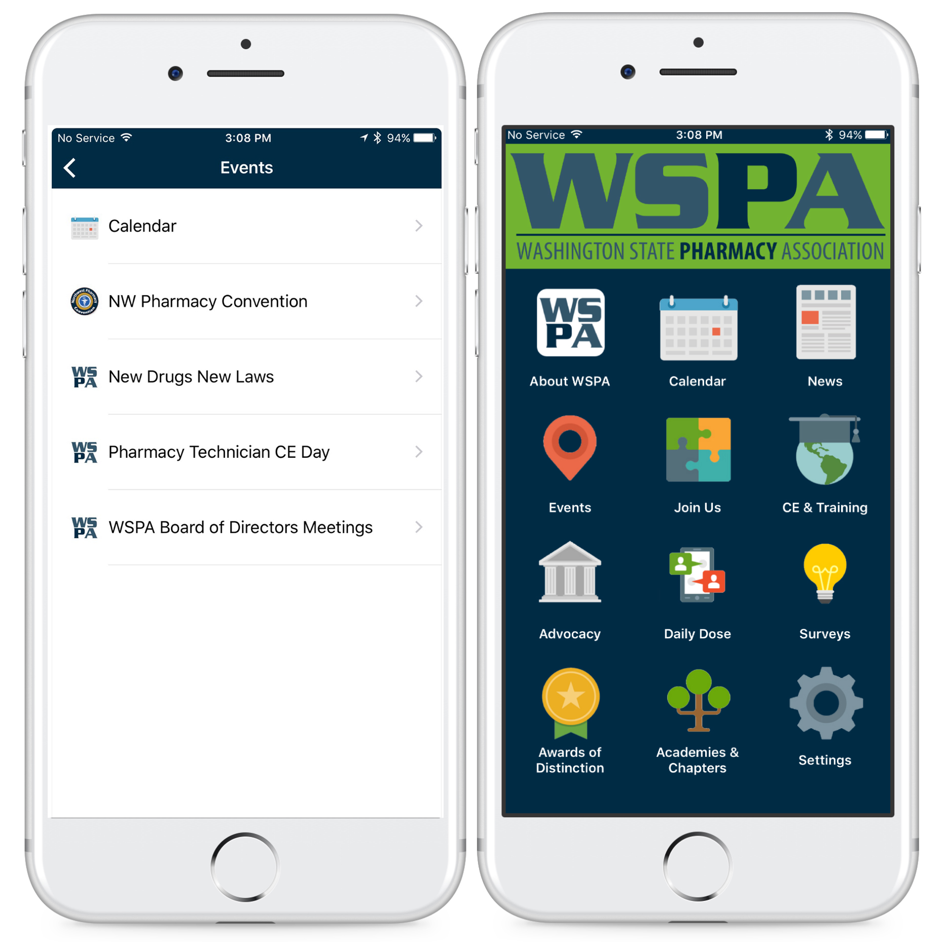 Info Grove App Washington State Pharmacy Association Events and feature pages