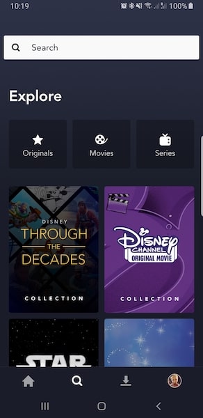 14 Oranges Disney + App Search Screen