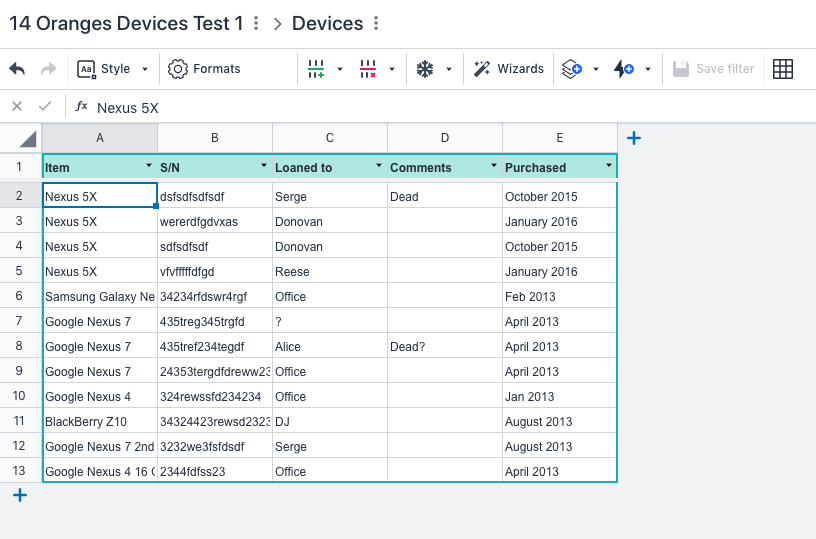 14 Oranges Amazon Honeycode beta Test ReviewExcel Sheet Devices Test