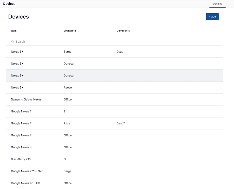 14 Oranges Amazon Honeycode beta Review Devices Menu