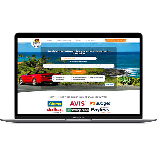 14 Oranges Website for Car Rentals