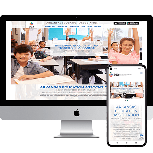 14 Oranges Arkansas Education Association Website and Mobile App Main Home Screen