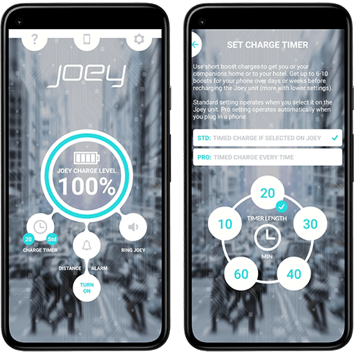 14 Oranges Joey Energy Design and Mobile App Features and Timer Screen