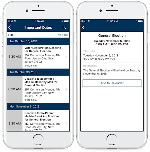 14 Oranges Hudson County’s Election Mobile App Important Dates