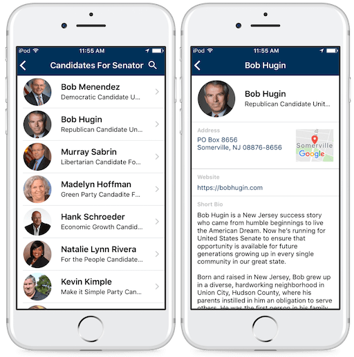 14 Oranges Hudson County’s Election Mobile App Candidates Directory and Details