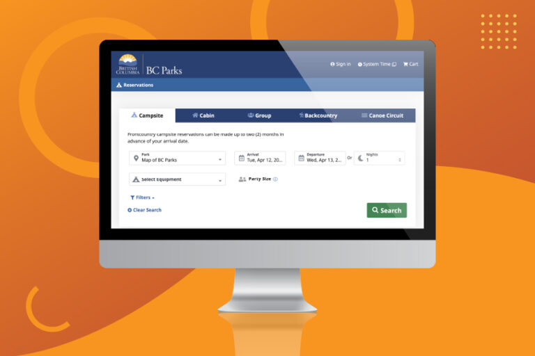 Website Review BC Parks Reservation System Mobile App Development 