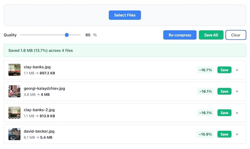 Compression Tool Screenshot
